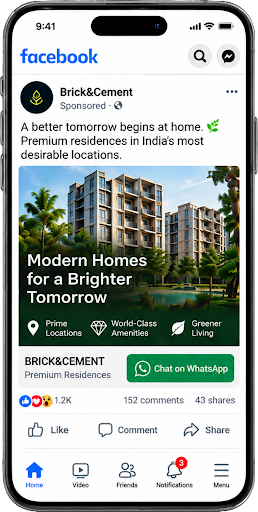 Facebook ad with Click-to-WhatsApp button