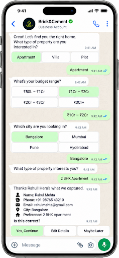 Collecting lead data in chat